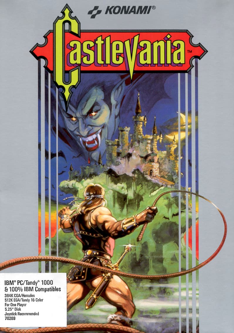 Castlevania, Konami, Inc. 1990 cover art