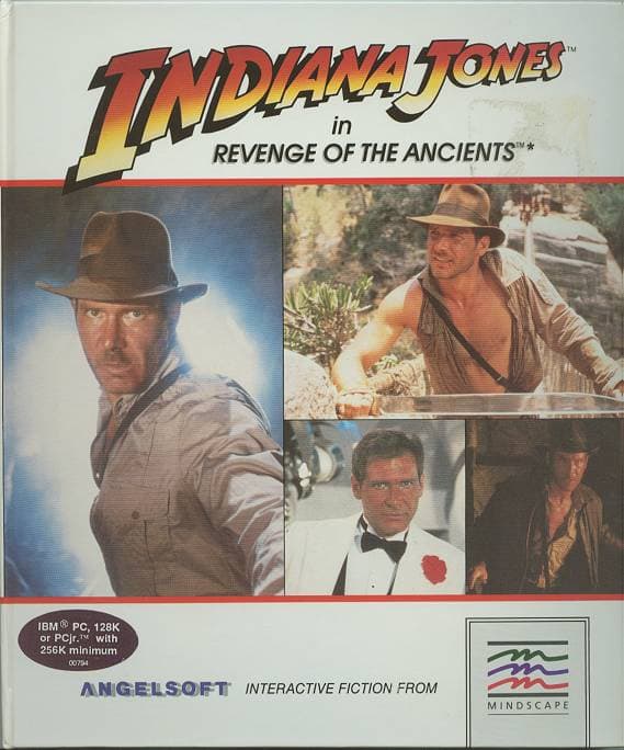 Indiana Jones in Revenge of the Ancients, Mindscape, Inc. 1987 cover art