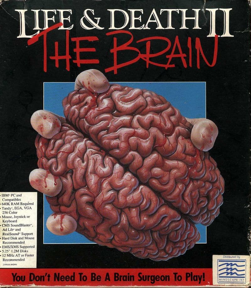 Life & Death II: The Brain, The Software Toolworks, Inc. 1990 cover art