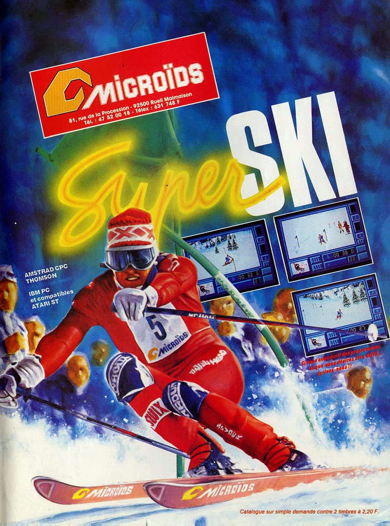 SuperSki, Broderbund Software, Inc. 1988 cover art