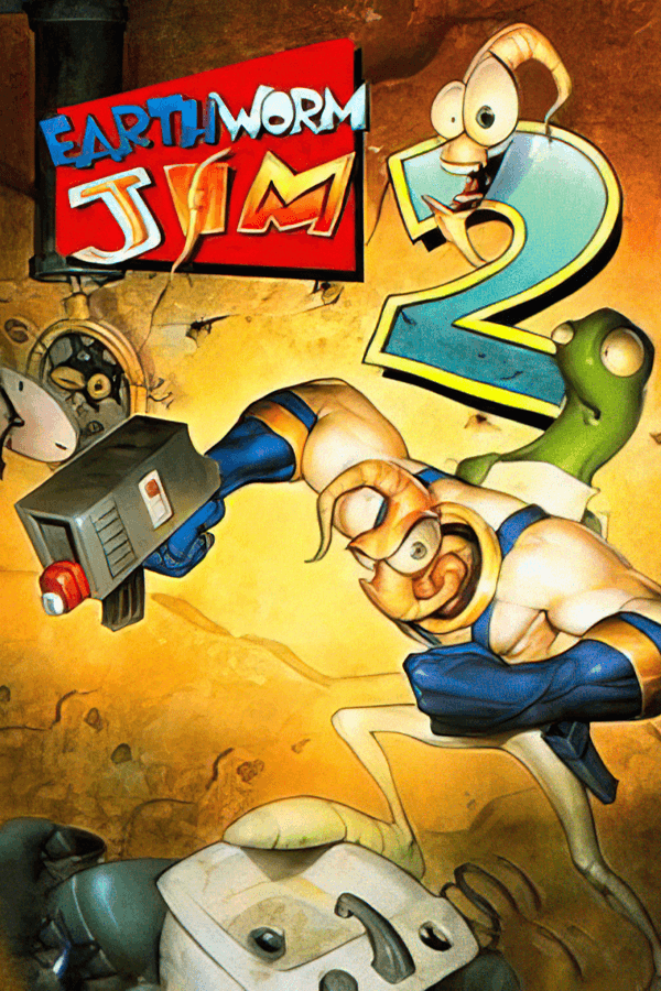 Earthworm Jim 2, Playmates Interactive Entertainment, Inc. 1996 cover art