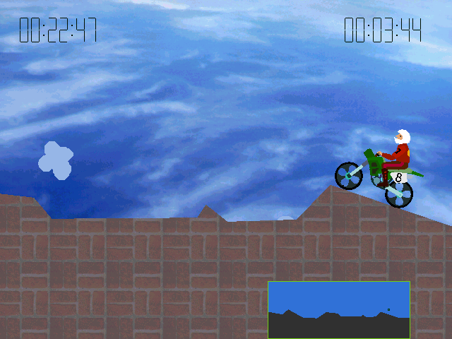 A rider navigating steep polygonal terrain in Action SuperCross