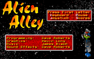 Alien Alley combat with multiple enemy ships on screen