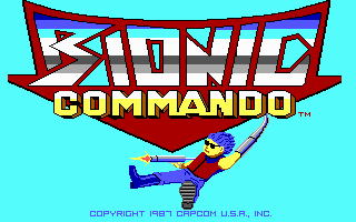 Bionic Commando EGA combat scene against infantry