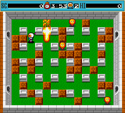 A top-down view of a level filled with enemies and grid walls