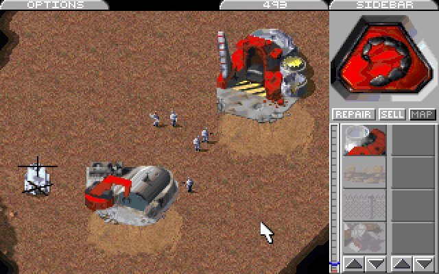 Units engaging in a skirmish near Tiberium fields