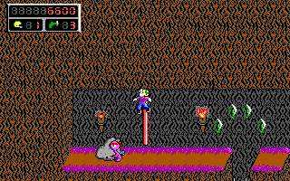 Commander Keen exploring a level in Krodacia