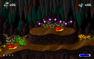 Dug Kewl standing near an enemy in Dig It!