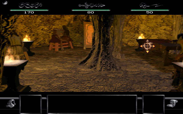 Werner exploring pre-rendered 3D scenery