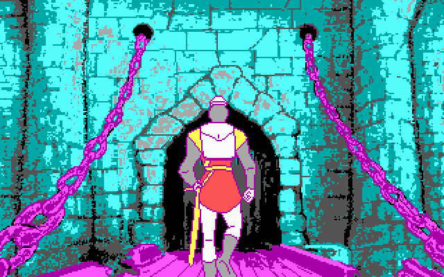 Dirk the Daring dodging hazards inside the castle