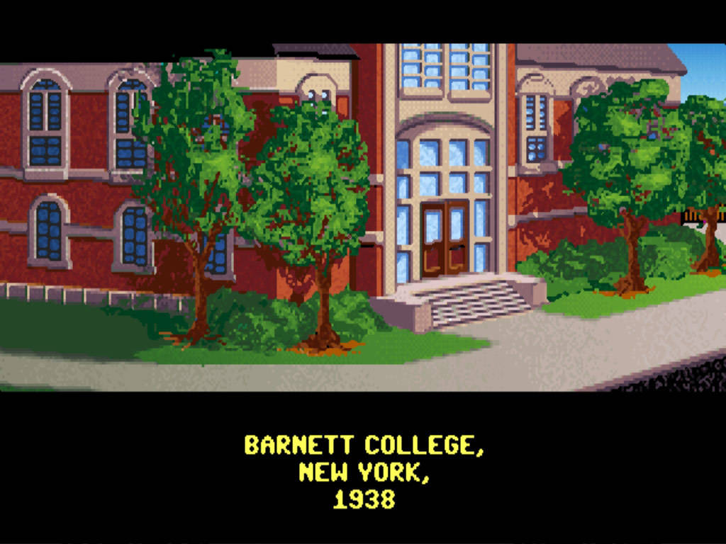 Indiana Jones conversing in a scene using the SCUMM verb interface