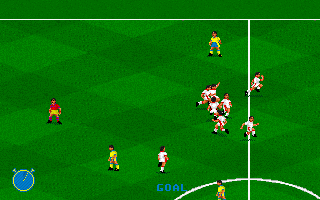 Side-on pitch perspective in Kick Off 3