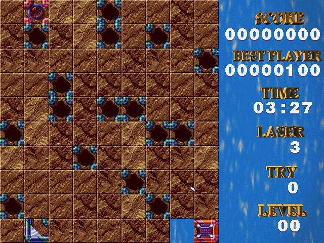 Laser beam puzzle grid in Labyrinth of Light