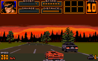 Lamborghini Diablo driving on a highway during a street race