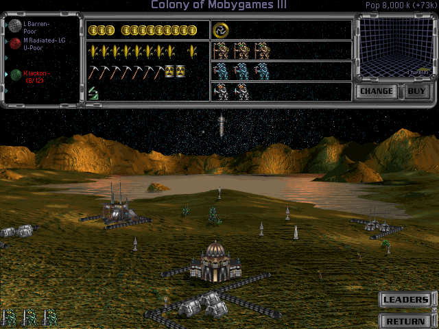 Starmap and race selection in Master of Orion II