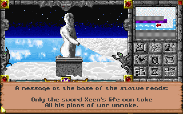 Combat encounter screen with monster portraits