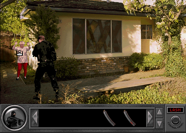 Sniper rifle view during SWAT training