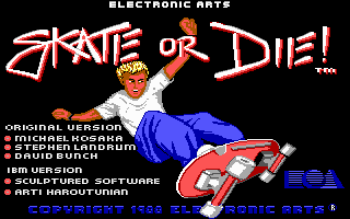 Halfpipe Freestyle Ramp event in Skate or Die