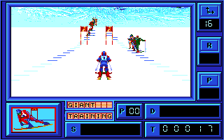 SuperSki downhill gameplay screen