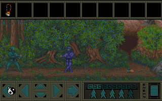 Combat sequence featuring martial arts moves against an opponent