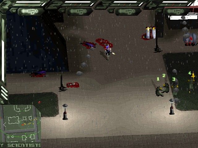 An explosive firefight causing real-time damage to surrounding buildings