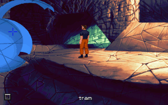 Boston Low standing in front of alien ruins on Cocytus