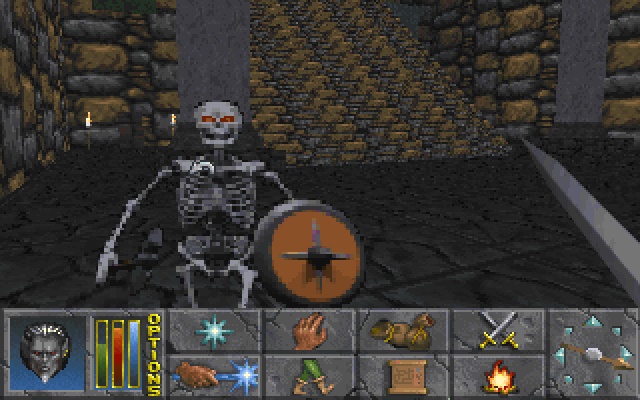 Inventory screen in Daggerfall