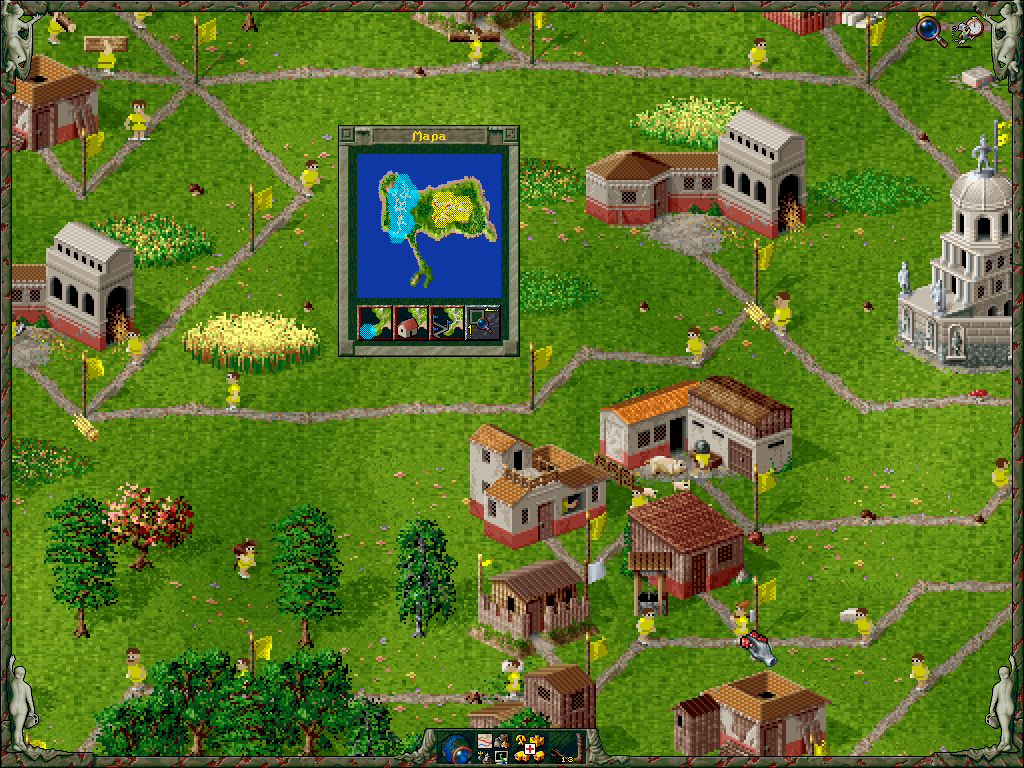 Building layout and menu overlays