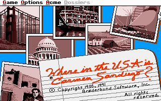Travel map and location selection screen