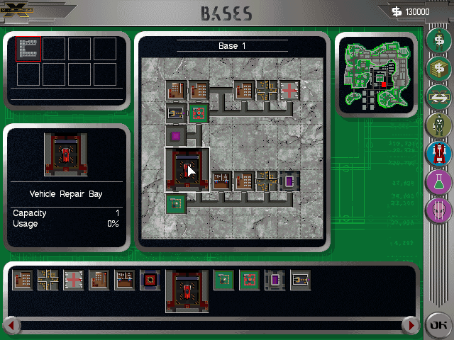 Inventory and squad layout screen for outfitting X-COM agents